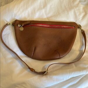 Clare V Cuoio Perforated Leather Grande Fanny, Used